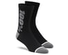 100% Rhythm Merino Wool Socks (Black/Grey) (L/XL)