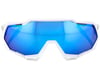 Image 2 for 100% Speedtrap Sunglasses (Matte White) (HiPER Blue Mirror)