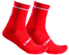 Castelli Entrata 13 Sock (Red) (S/M)