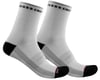 Castelli Rosso Corsa 11 Women's Sock (Black/White) (L/XL)