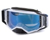 Fly Racing Zone Pro Goggles (White/Blue) (Sky Blue Mirror/Smoke Lens) (w/ Post)