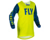Image 1 for Fly Racing Youth Kinetic Wave Jersey (Hi-Vis/Blue) (Youth S)