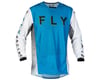 Image 1 for Fly Racing Kinetic Mesh Kore Long Sleeve Jersey (Blue/White/Hi-Vis Yellow) (S)