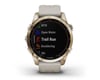 Image 7 for Garmin Fenix 7S Sapphire Solar GPS Smartwatch (Cream Gold Ti + Light Sand Band) (7S | 42mm Case)
