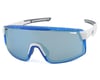 Optic Nerve Fixie Max Sunglasses (Shiny White/Crystal Blue) (Brown/Blue Mirror Lens)
