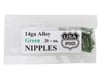 Image 2 for USA Brand 14g Alloy Nipples (Green) (Bag of 20)