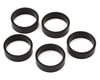 Image 1 for Wheels Manufacturing Aluminum Headset Spacer (Black) (1-1/8'') (10mm) (5 Pack)