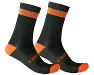 Castelli Alpha 18 Socks (Military Green/Fiery Red) | product-related