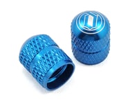 Deity Crown Schrader Valve Caps (Blue) (Pair) | product-related