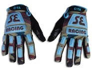more-results: The SE Retro gloves feature a classic camouflage pattern and blue SE Racing colorway t
