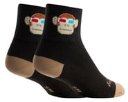 more-results: The Sock Guy Monkey See 3D Socks feature a monkey face wearing 3D glasses on the cuff.