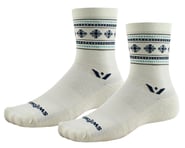 Swiftwick Vision Five Winter Socks (Cream Snowflake) | product-related