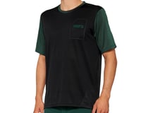 100% Men's Ridecamp Short Sleeve Jersey (Black/Forest Green)