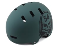 Bell Local BMX Helmet (Matte Green/Black Skull)