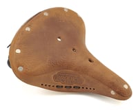 Brooks B67 S Pre-Aged Women's Saddle (Dark Tan) (Black Steel Rails) (210mm)