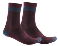 Castelli Alpha 18 Socks (Deep Bordeaux/Dark Grey)