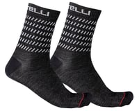 Castelli Go 15 Socks (Dark Grey/White)