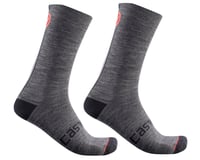 Castelli Racing Stripe 18 Sock (Dark Grey) (S/M)