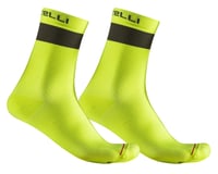 Castelli Elements 15 Socks (Electric Lime/Deep Green)