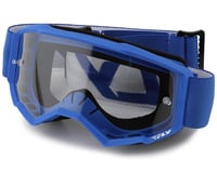Fly Racing Youth Focus Goggles (Blue/White) (Clear Lens)