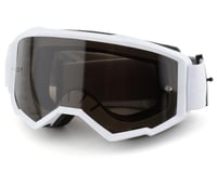 Fly Racing Zone Goggles (White) (Dark Smoke/Smoke Lens)