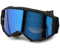 Fly Racing Youth Zone Goggles (Black/Black) (Sky Blue Mirror/Smoke Lens)