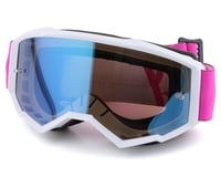 Fly Racing Youth Zone Goggles (Pink/White) (Sky Blue Mirror/Smoke Lens)