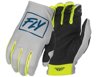 Fly Racing Youth Lite Gloves (Grey/Teal/Hi-Vis)