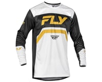 Fly Racing Youth Rayce Long Sleeve Jersey (White/Black/Gold)