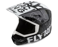 Fly Racing Youth Kinetic Scan Helmet (Black/White) (Youth L)