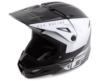 Fly Racing Youth Kinetic Straight Edge Helmet (Black/White)