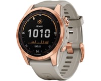 Garmin Fenix 7S Solar GPS Smartwatch (Rose Gold + Light Sand Band)
