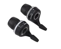 Microshift MS25 Twist Shifter (Black) (Pair) (2/3 x 8 Speed)