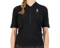 Mons Royale Women's Cadence Half Zip Short Sleeve Jersey (Black)