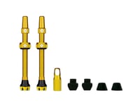 Muc-Off V2 Tubeless Presta Valves (Gold) (Pair) (80mm)