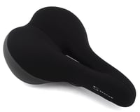 Serfas Tailbones Comfort Cutout Saddle (Black) (Steel Rails) (Lycra Cover)