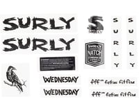 Surly Wednesday Frame Decal Set (Black w/ Crow)