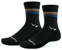 Swiftwick Pursuit Hike Six Lightweight Socks (Sunset Stripe) (S)