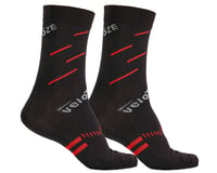 VeloToze Active Compression Wool Socks (Black/Red)