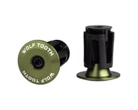 Wolf Tooth Components Alloy Bar End Plugs (Olive)