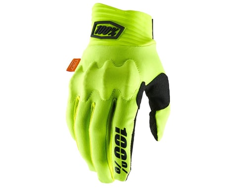 100% Cognito D30 Full Finger Gloves (Fluo Yellow/Black) (S)