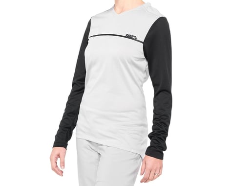 100% Ridecamp Women's Long Sleeve Jersey (Grey/Black) (S)