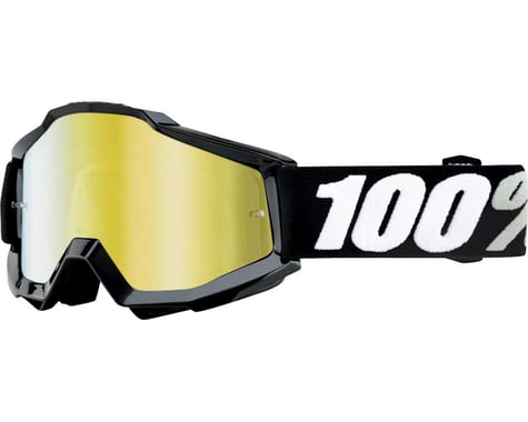 100% Accuri Goggle (Black Tornado) (Mirror Gold & Clear Lens)