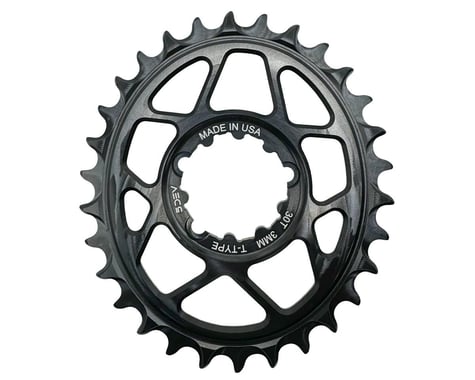 5Dev T-Type Oval 3-Bolt Chainring (Black) (3mm Offset) (30T)