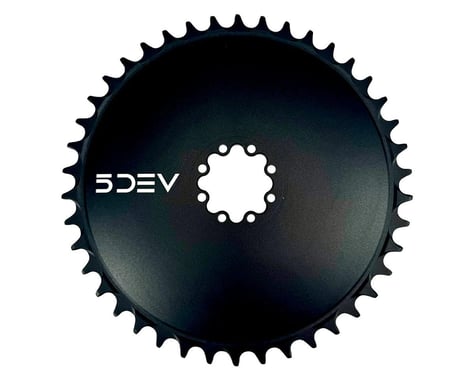 5Dev Aluminum Aero Road Chainring (Black) (8-Bolt SRAM) (42T)