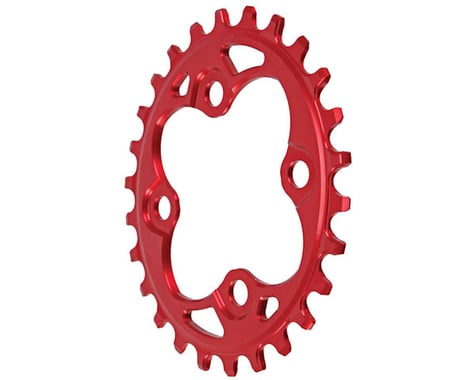Absolute Black Oval Chainring (Red) (64mm BCD)