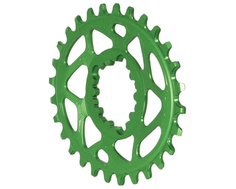 Absolute Black Spiderless GXP Direct Mount Oval Ring (Green)