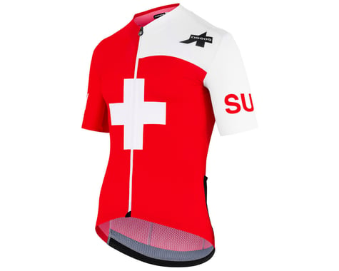 Assos Suisse FED S9 Targa Short Sleeve Jersey (Red) (XL)