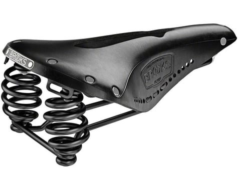 Brooks Flyer Carved Saddle (Black) (Steel Rails)