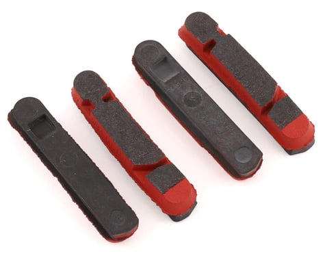 Campagnolo Carbon Rim Brake Pad Inserts (Red) (2 Pairs) (Campagnolo Holder)